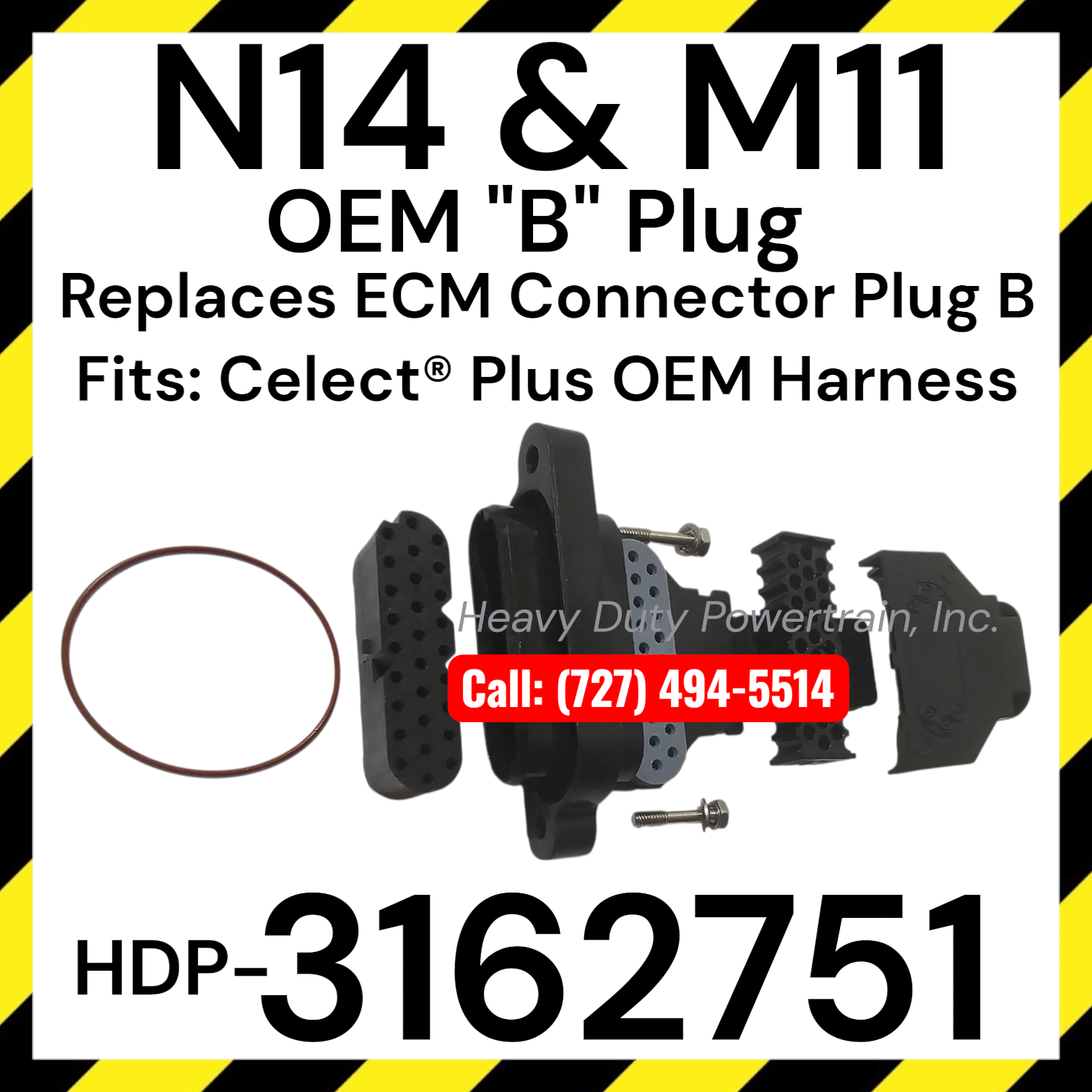 Fits: OEM Cummins® ECM "B" Port Harness Connector Plug