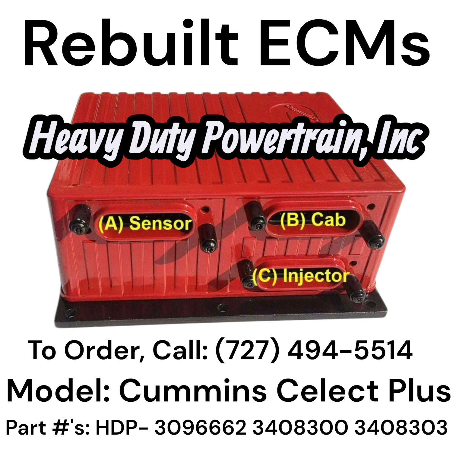 3408300 Rebuilt ECM Replaces: Cummins M11 or N14 Celect Plus ECM