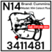 3411481 Cummins® Wiring N14 CelectPlus Engine Harness (N14 Injector Harness & N14 Sensor Harness Combined)  To Order, Call 727-494-5514  - 3411481