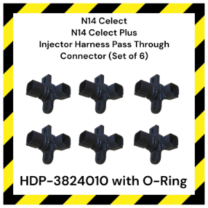 HDP-3824010 (6 Pack) N14 Celect and Celect Plus Injector Harness Pass Through Connector 